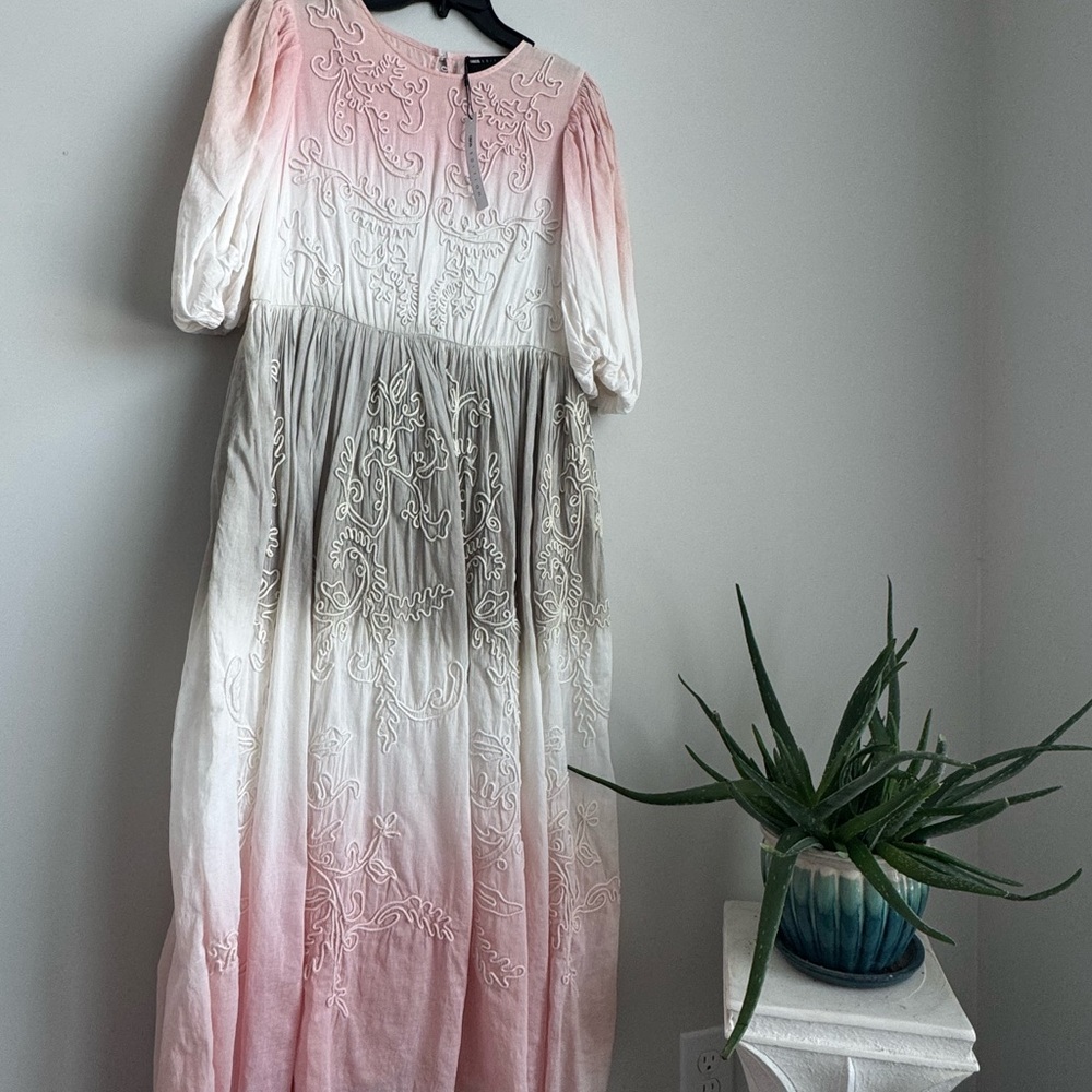 ASOS Pink and Gray Ombre Maxi Dress